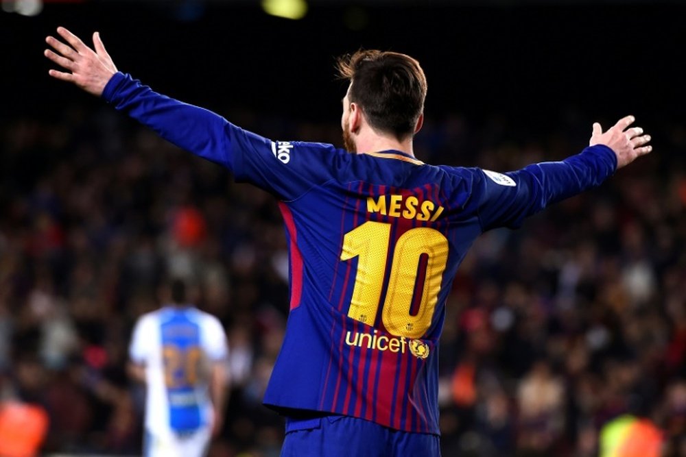 Messi anotó un 'hat trick'. AFP