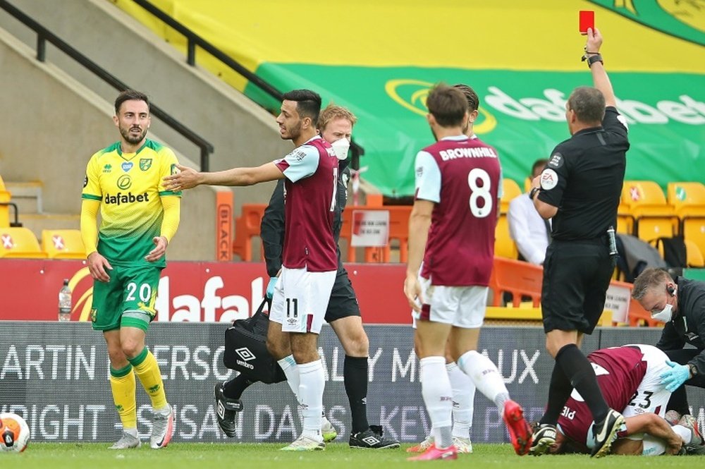 La frustración del Norwich y el sueño del Burnley. AFP