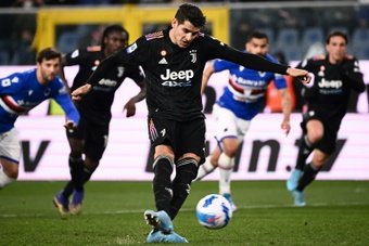 Alvaro Morata scored twice as Juventus won at Sampdoria. AFP