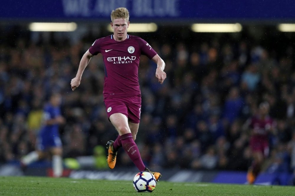De Bruyne has tallied up the most assists this season. AFP