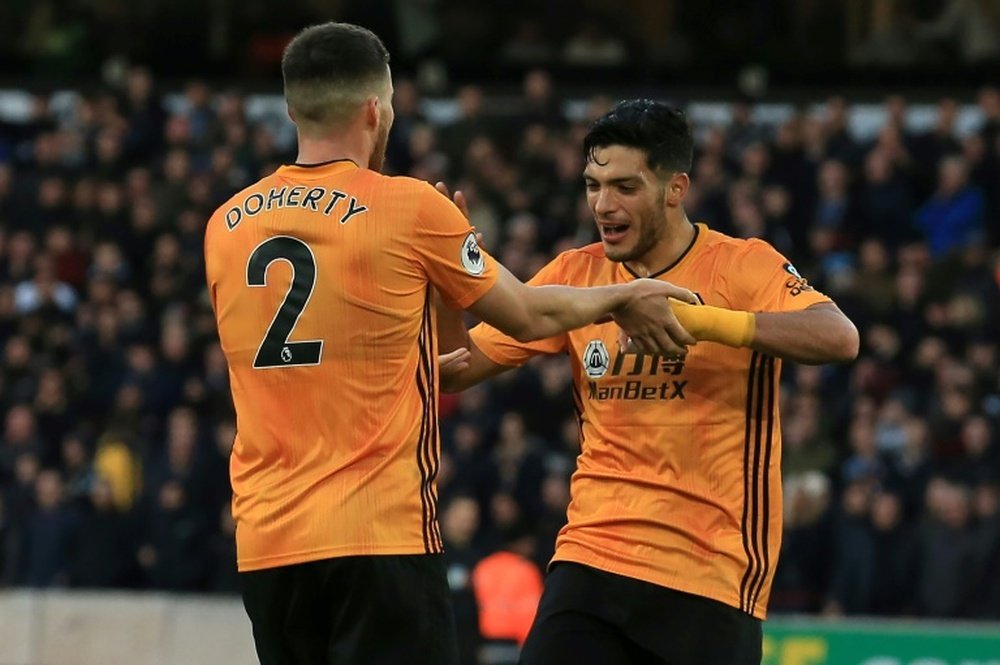 Raúl Jiménez, buteur face aux Spurs. AFP