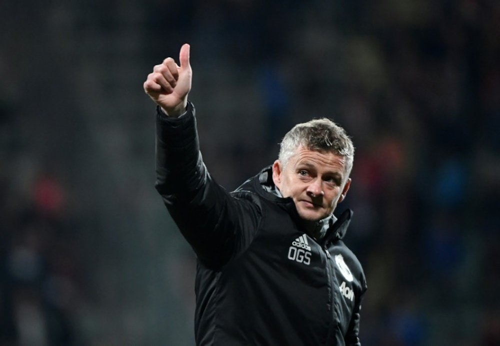Solskjaer looks towards the derby this weekend. AFP/Archivo