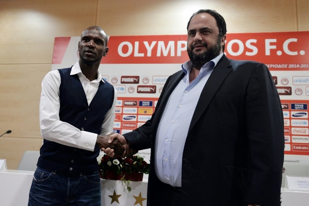 Vangelis Marinakis has been accused of forming a criminal organisation and fixing matches. AFP