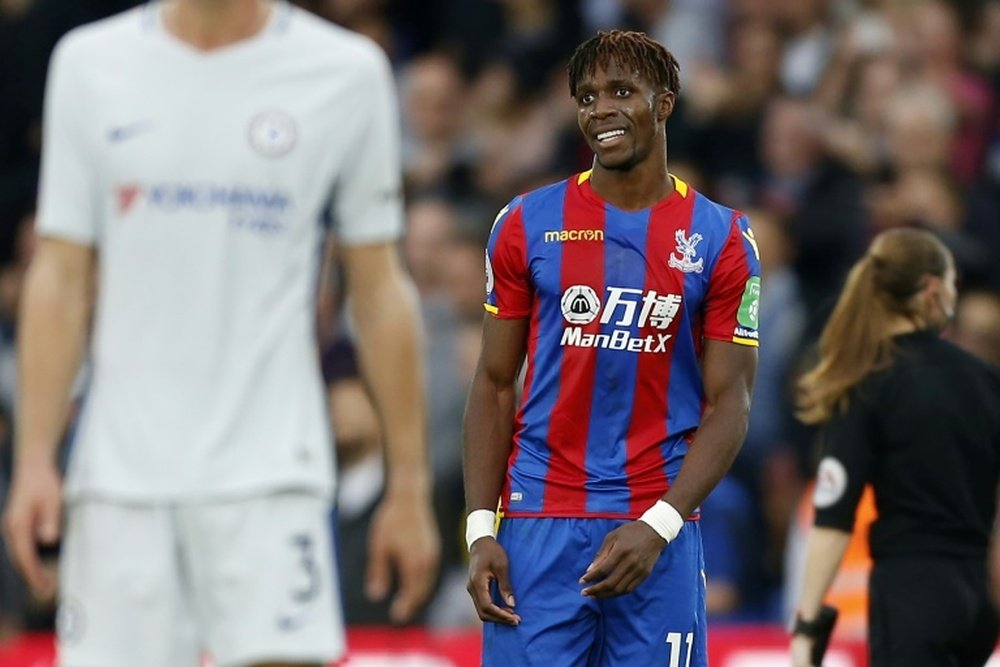 Zaha starred for Crystal Palace as they scored their first goals of the season. AFP