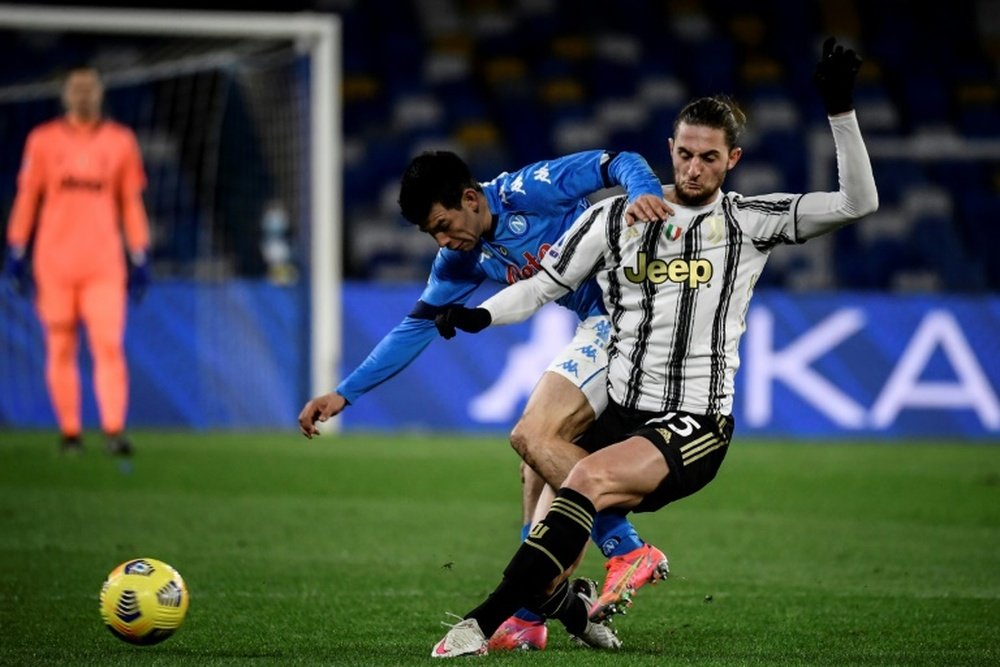 A eliminação do Napoli garante a classificação da Juve para o Mundial de Clubes. AFP