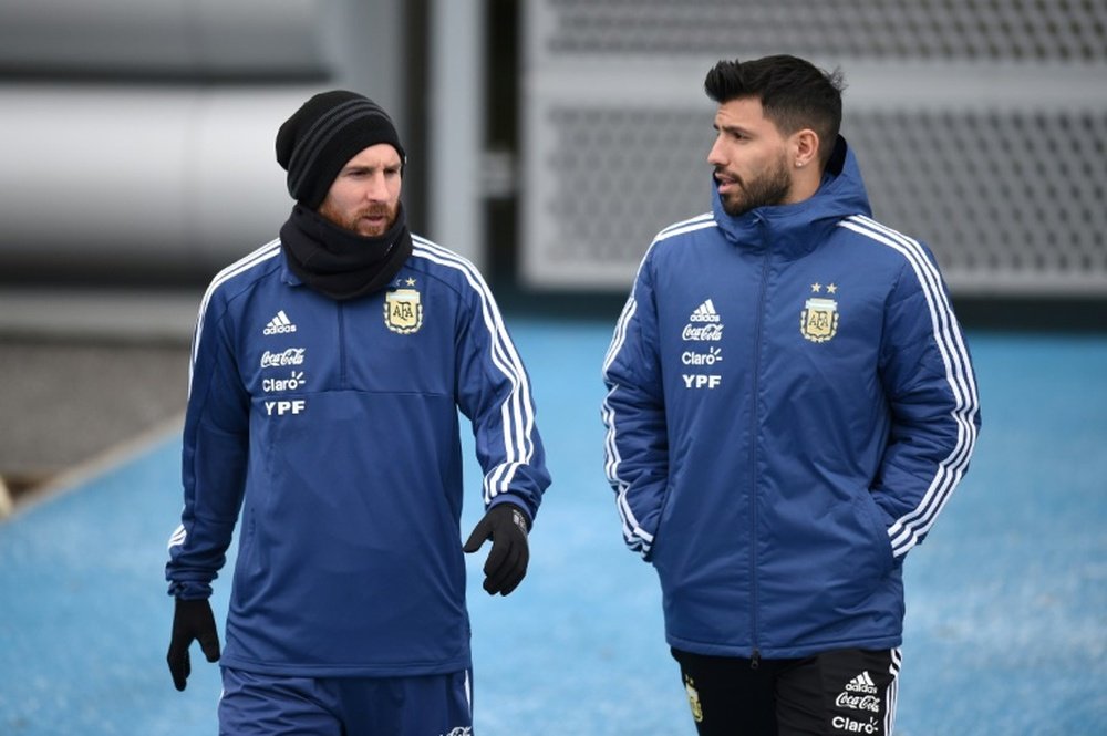 Aguero and Messi are friends. AFP