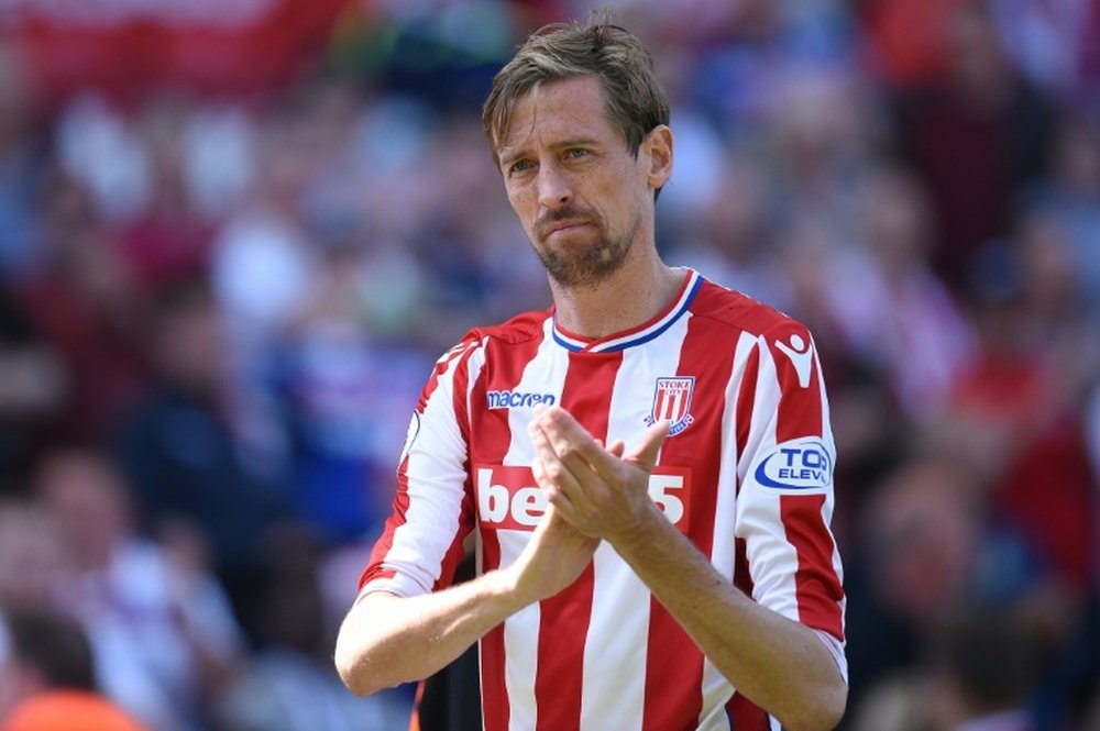 Crouch ricorda un momento importante della sua carriera. AFP