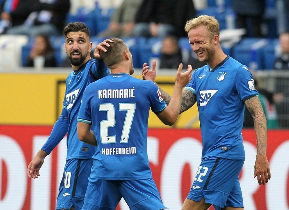 El Hoffenheim ganó 0-3 al Hertha Berlin. AFP