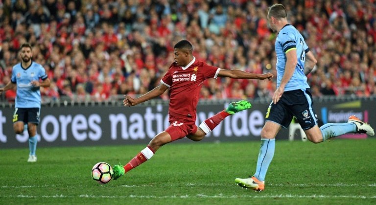 Rhian Brewster pictured in pre-season action. AFP