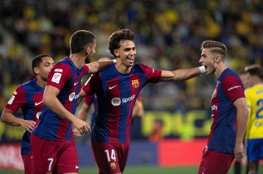 Joao Felix overhead kick earned Barca a narrow win over Cadiz. AFP
