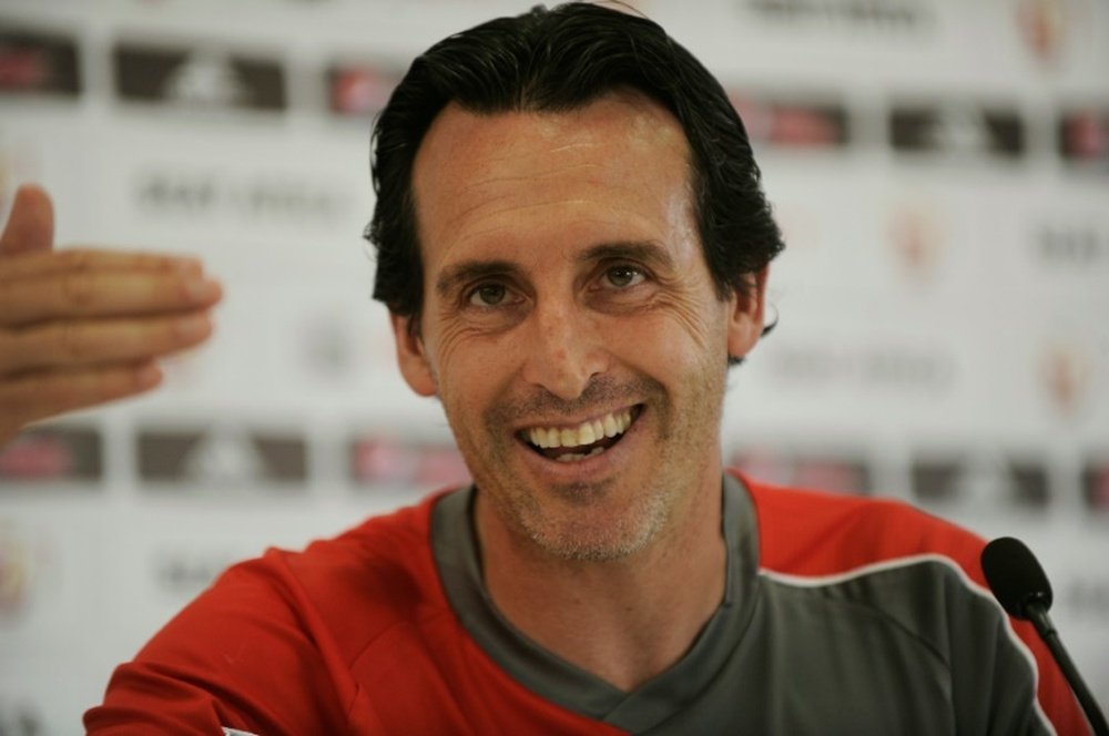 Emery pictured in 2016 whilst in charge of Sevilla. AFP