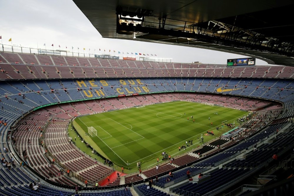 Último partido del Spotify Camp Nou antes de la remodelación. AFP