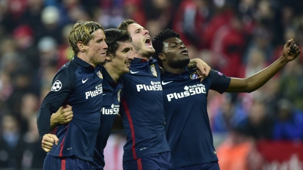 Atletico Madrid players celebrate beating Bayern Munich in the Champions League semi-final. BeSoccer