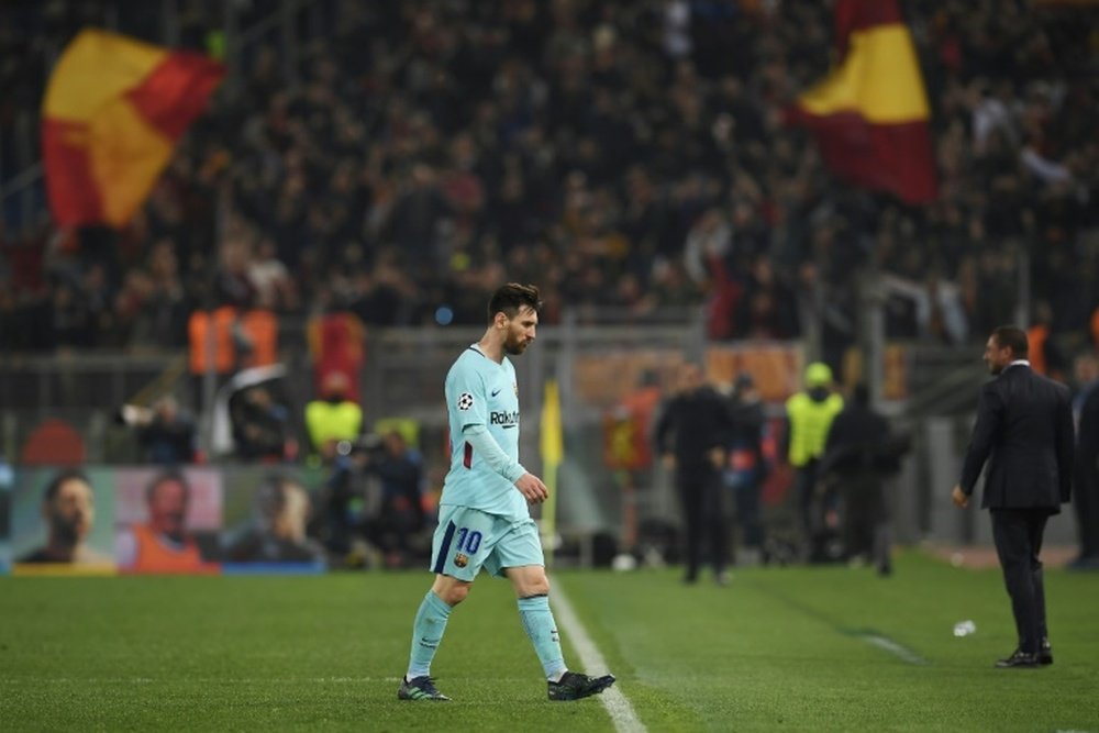 Roma knocked Messi and Barcelona out of the Champions League. AFP