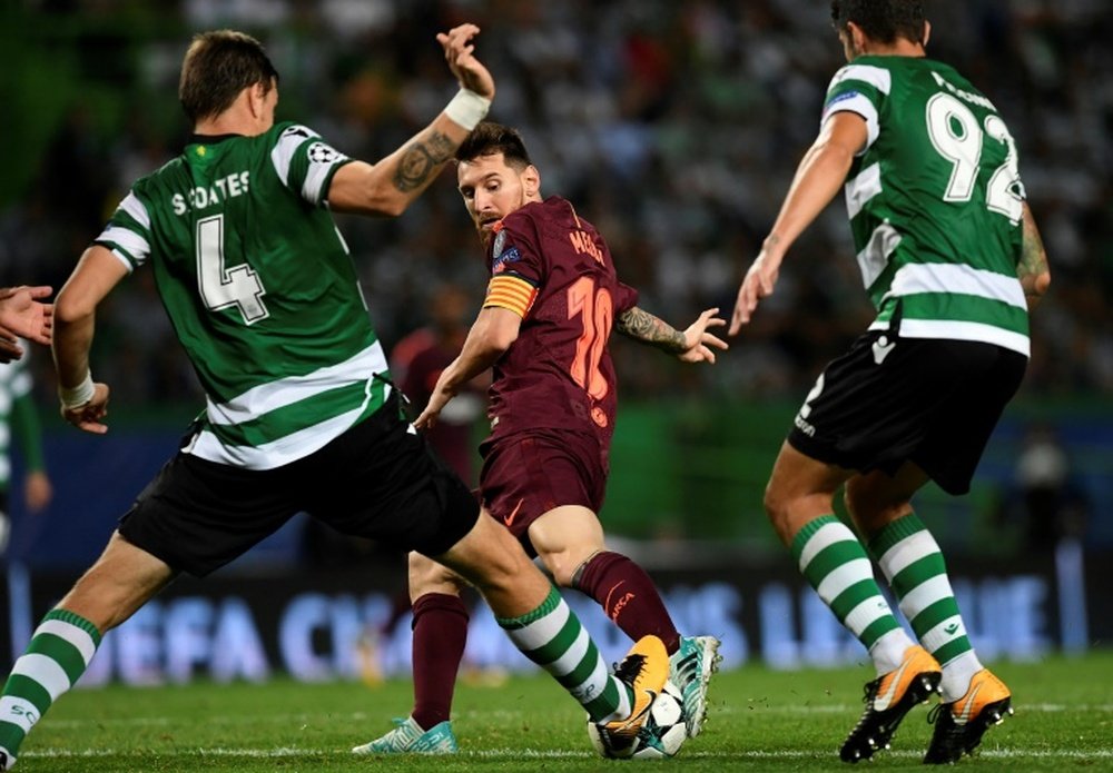 Messi comandará una vez más el ataque del Barça en Champions. AFP