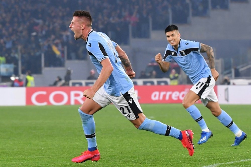 PSG want two players from Lazio. AFP