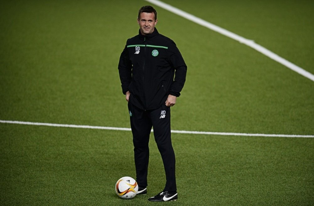 Celtic manager Ronny Deila oversees a training session in Molde, Norway
