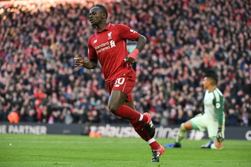 Mane picked up a knock in the win over Everton. AFP