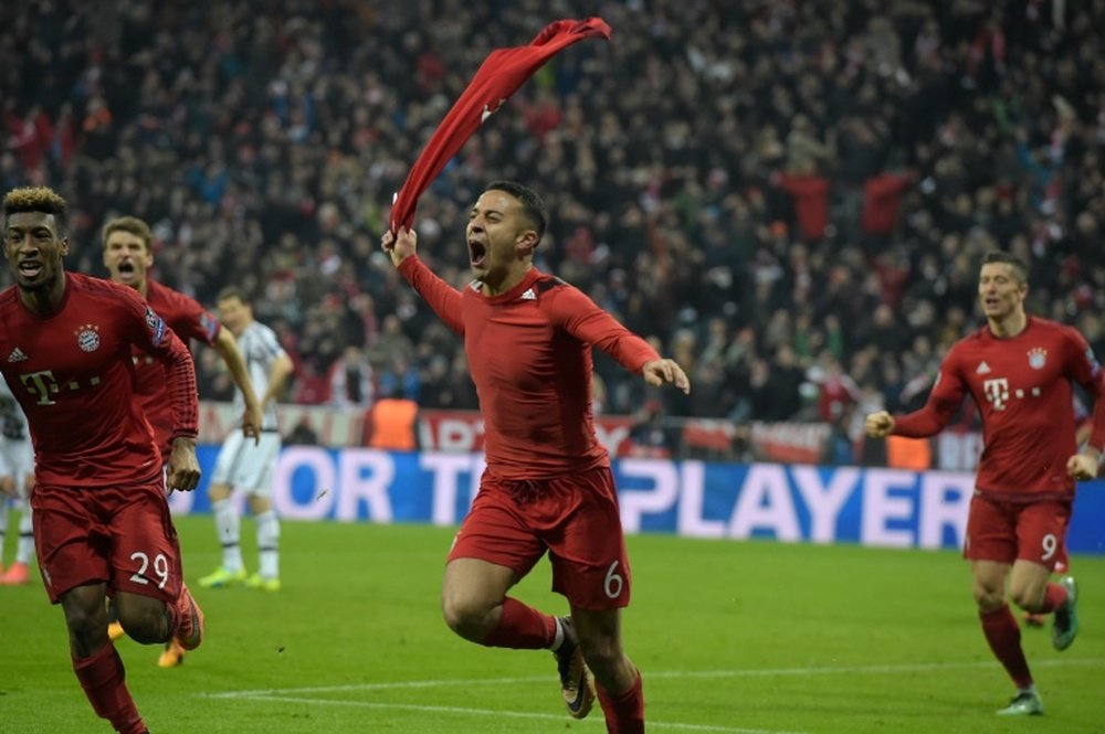 Thiago se proclamó campeón con el Bayern de Múnich. EFE
