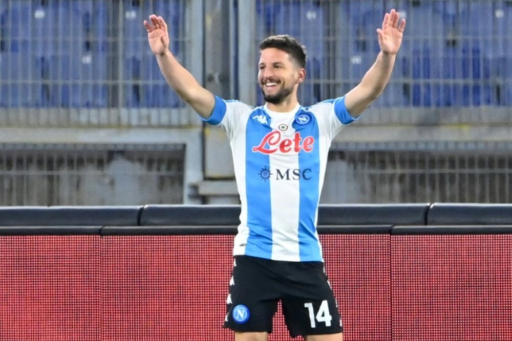 Belgian forward Dries Mertens scored twice to bring his tally to 100 Serie A goals for Napoli. AFP