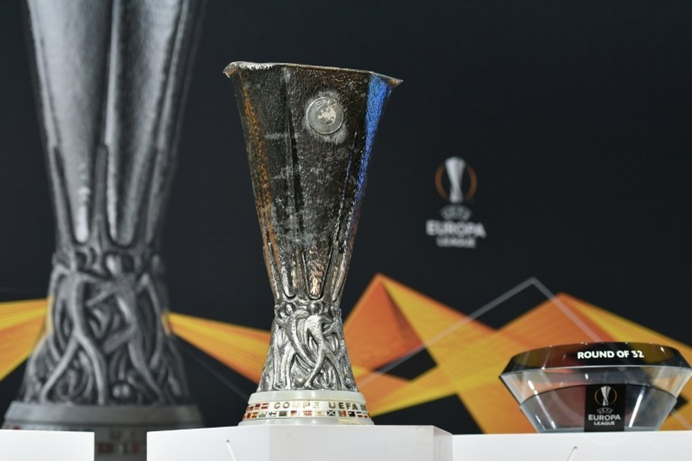 The Europa League knockout round play-off draw is being made. AFP