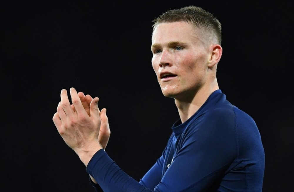 Scott McTominay could be leaving Old Trafford this season. AFP