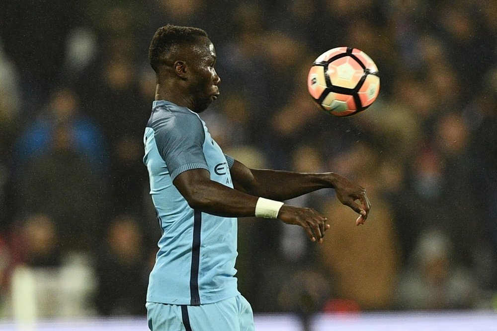 Bacary Sagna in action for Manchester City in their FA Cup match against West Ham. AFP