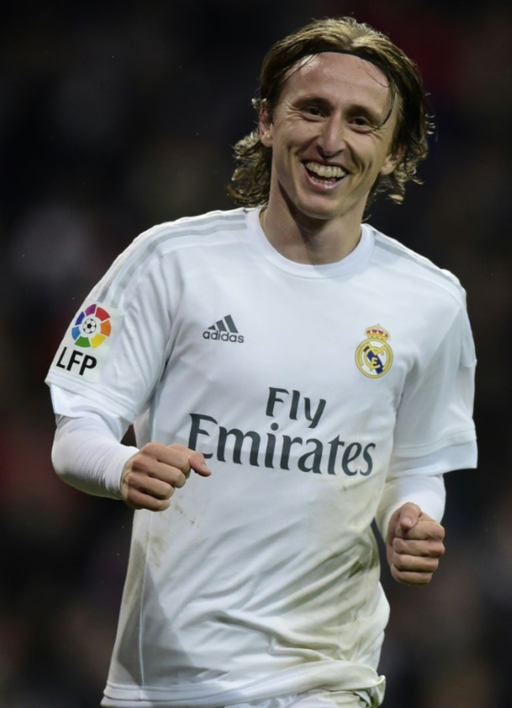 Luka Modric, eufórico tras conseguir una nueva Champions. AFP