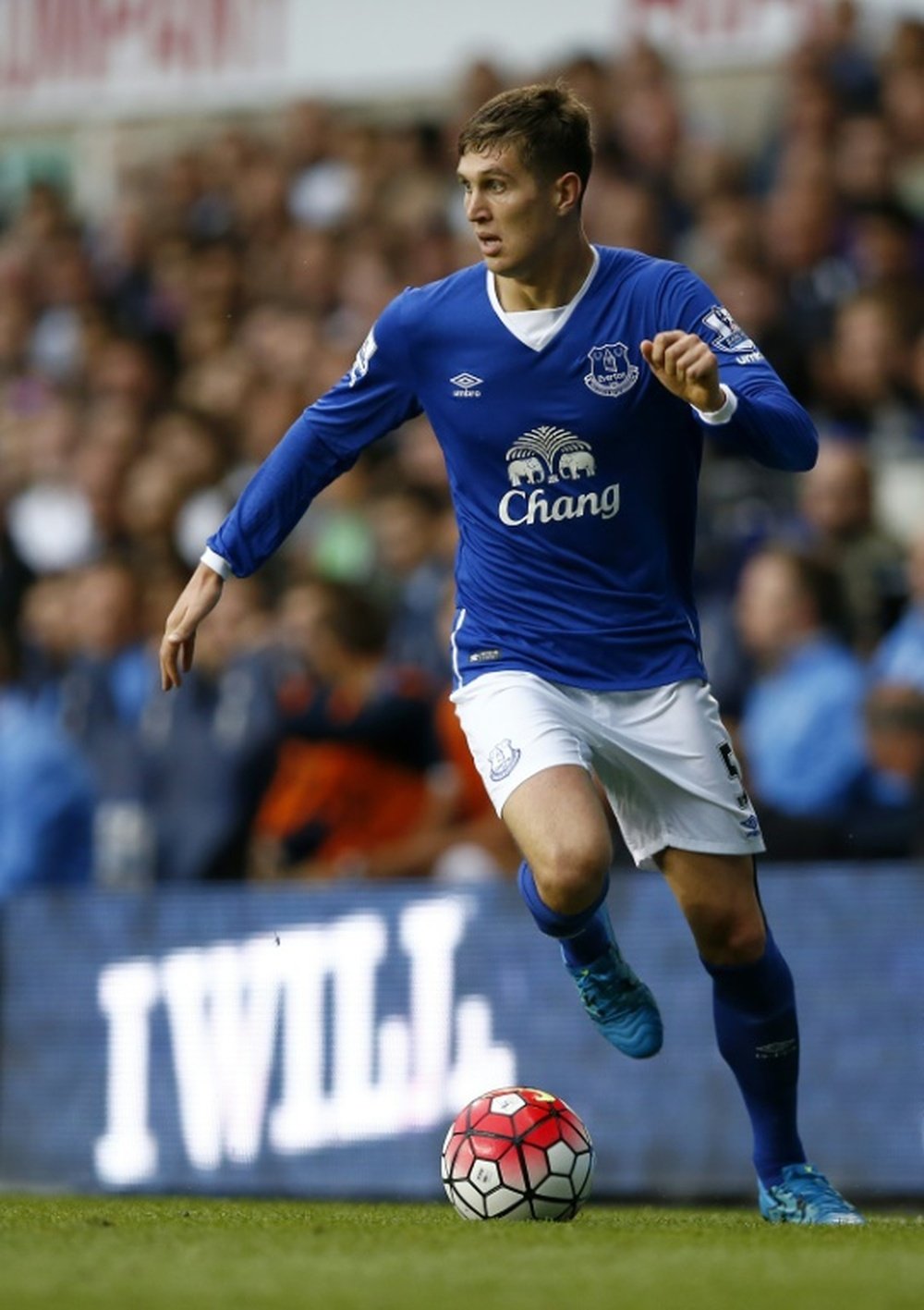 Stones in action for Everton. AFP