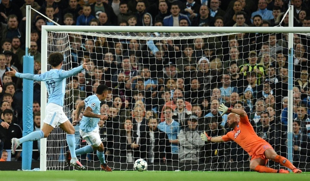 Manchester City won the reverse fixture 2-1 at the Etihad. AFP
