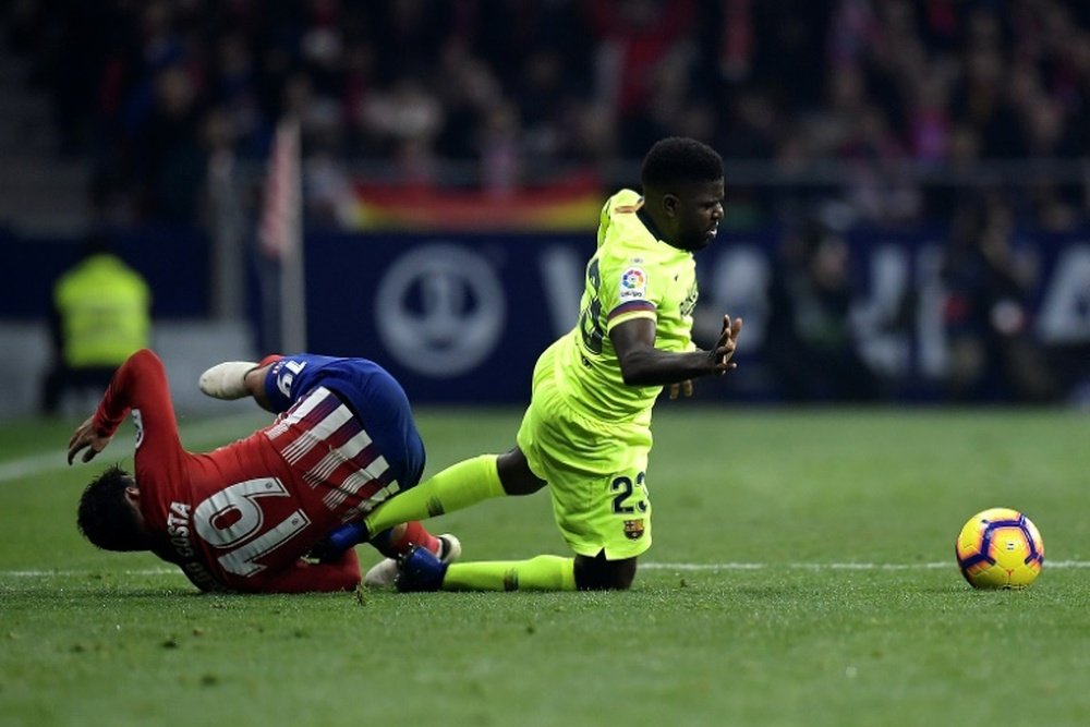 Le dernier match d'Umtiti remonte au 25 novembre, face à l'Atlético. AFP