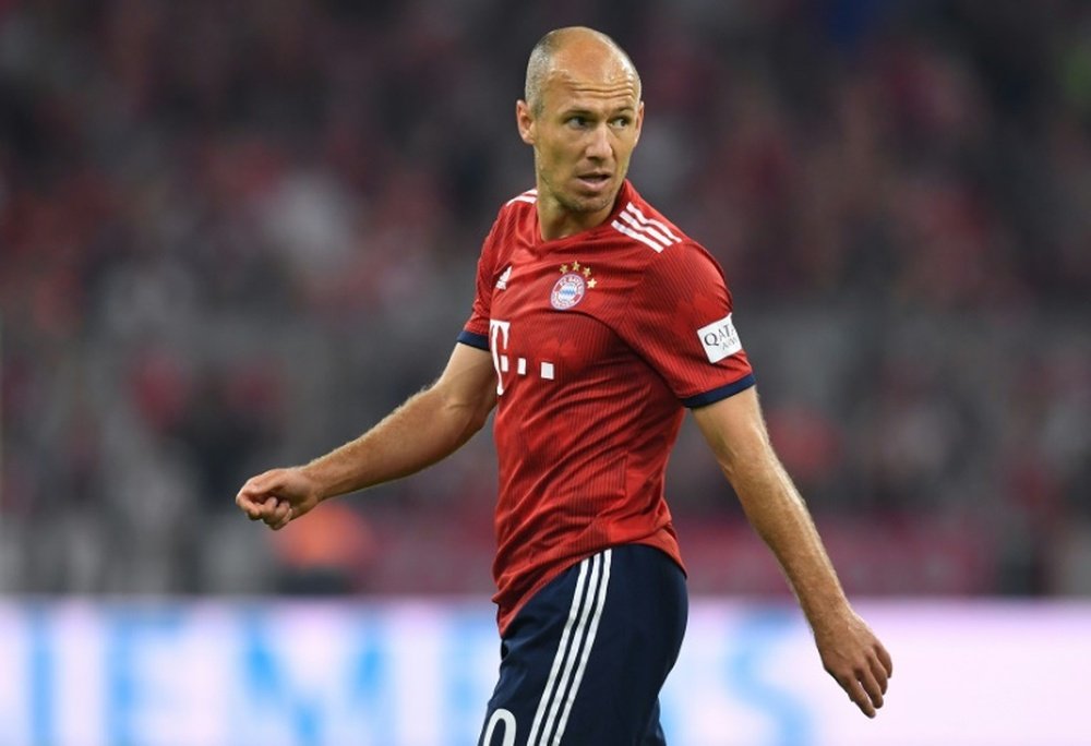 Robben was angry at being substituted against Stuttgart. AFP