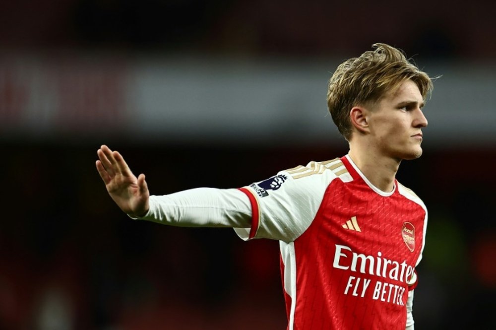 Arsenal captain Martin Odegaard addressed Arsenal's emphatic win over Sheffield United. AFP