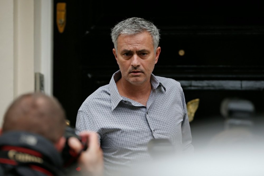 Jose Mourinho leaves his home in central London on May 25, 2016
