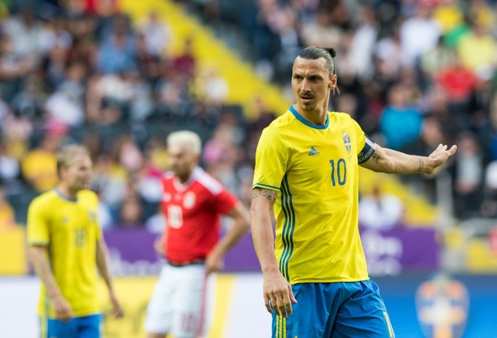 Swedens captain Zlatan Ibrahimovic, during a friendly match against Wales, at Friends Arena in Solna, near Stockholm, on June 5, 2016