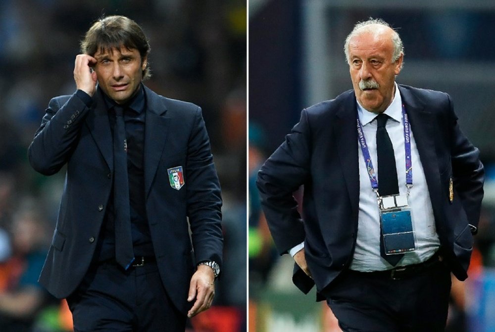 Italy coach Antonio Conte (left) will go head-to-head against Spain's Vicente del Bosque. BeSoccer