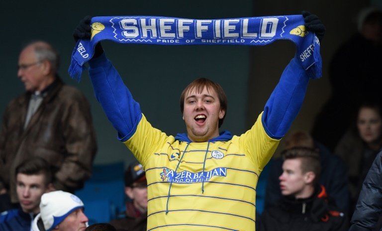 A Sheffield Wednesday fan holds up a scarf on January 4, 2015. BeSoccer