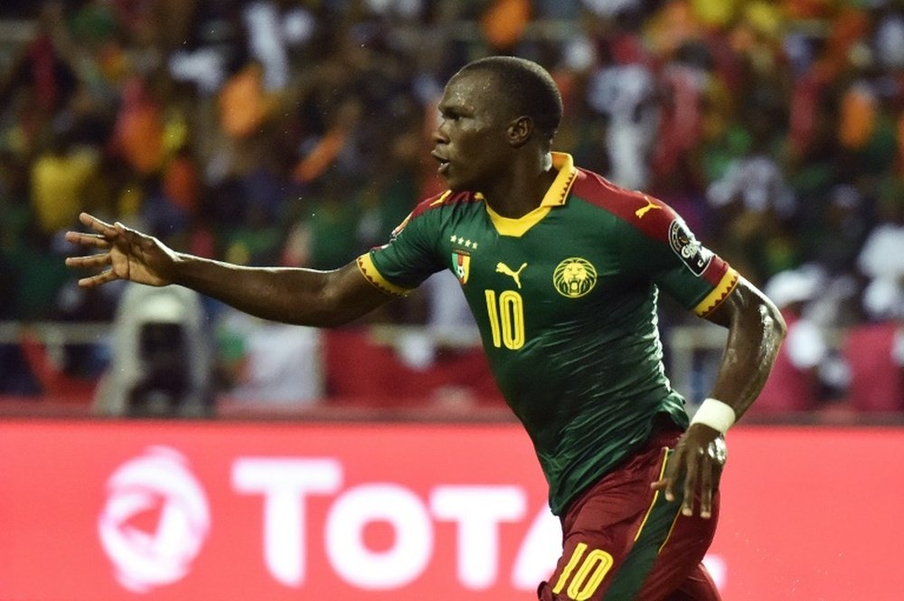 Vincent Aboubakar celebrates the game-winning goal