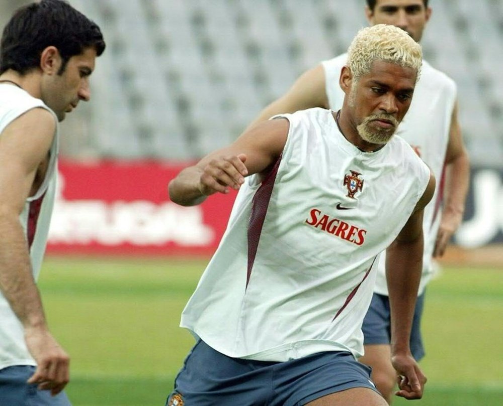 Mozambican-born Abel Xavier (pictured, right, in 2002) made 20 appearances for the Portuguese national team during his international career spanning nearly two decades