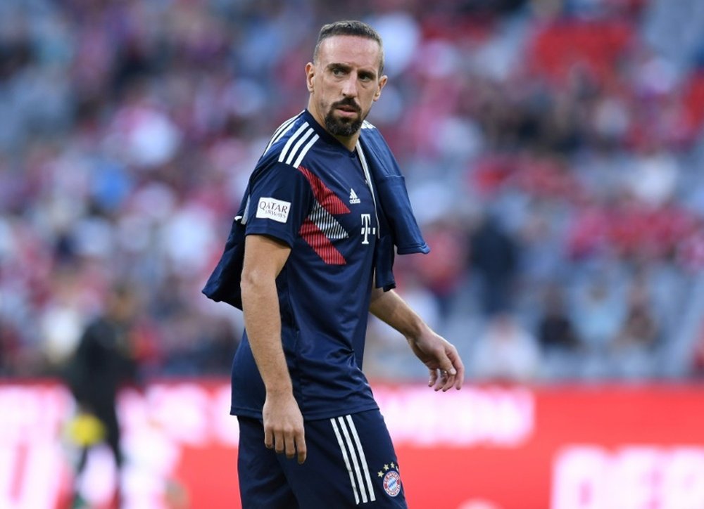 Ribéry, orgulloso de estar en el Bayern. AFP
