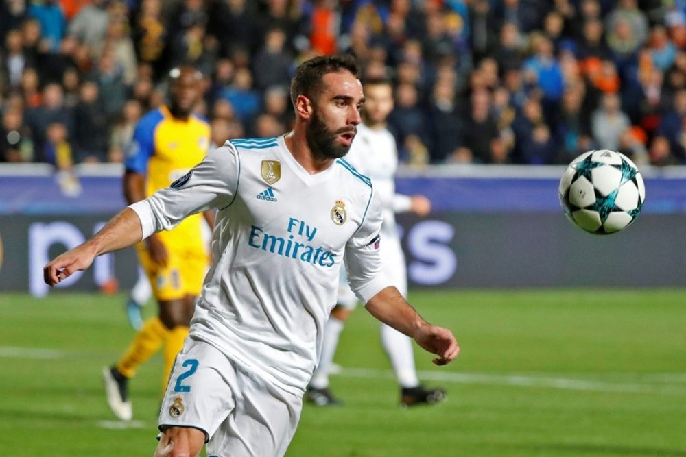 Carvajal has accumulated enough yellows to serve a suspension. AFP