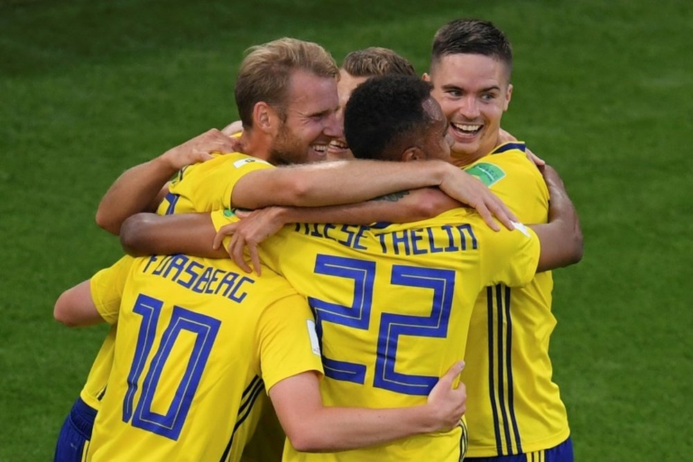 Sweden will face off against Switzerland on Tuesday in the last 16. AFP