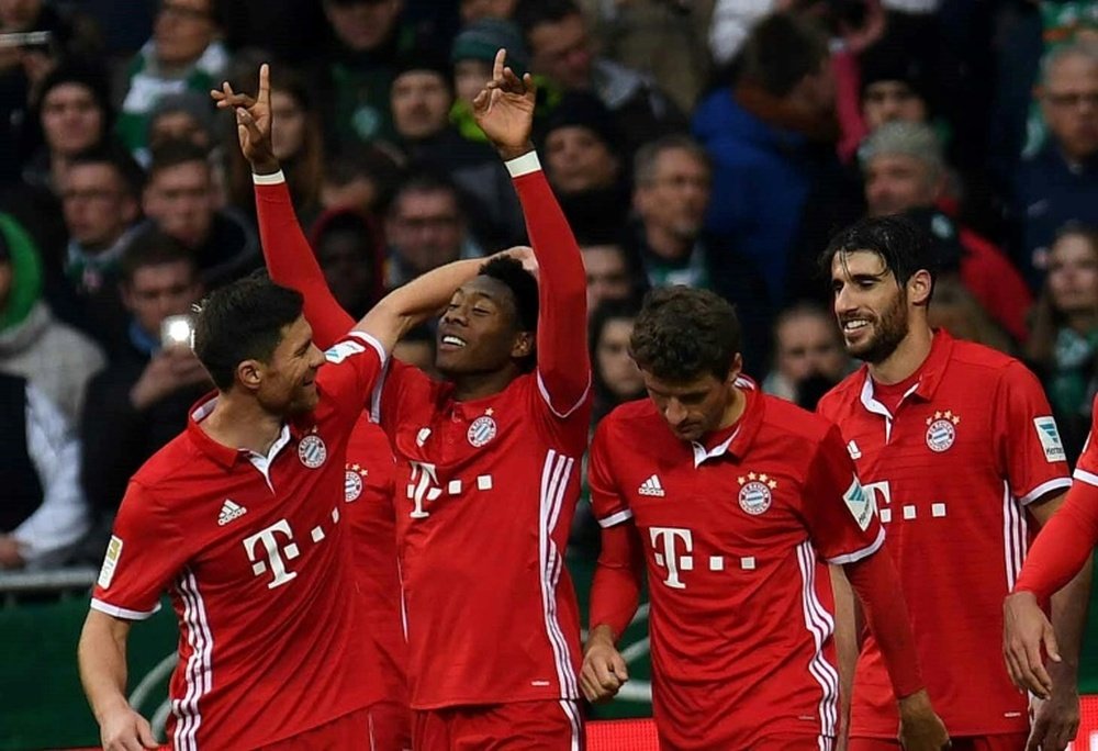 Le Bayern de Munich en tête de classement avec 45 points. AFP