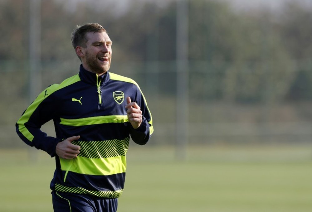 Mertesacker could start for Arsenal. AFP