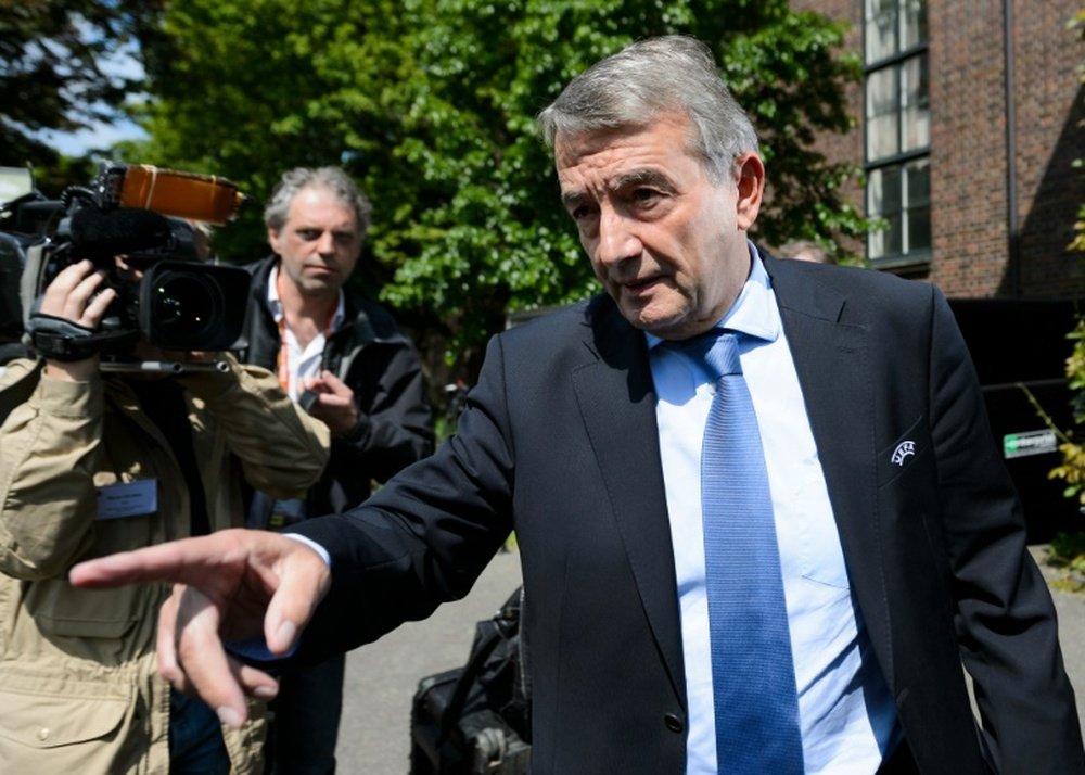 Germanys Wolfgang Niersbach has been banned from all football-related activities. AFP