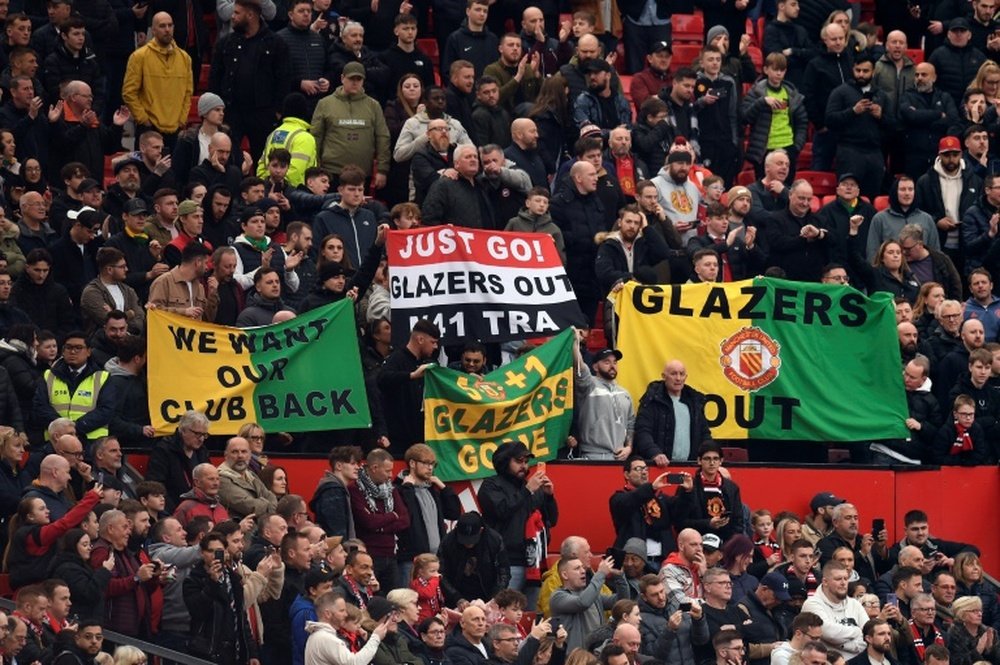 Protests against the Glazers have intensified in recent weeks. AFP