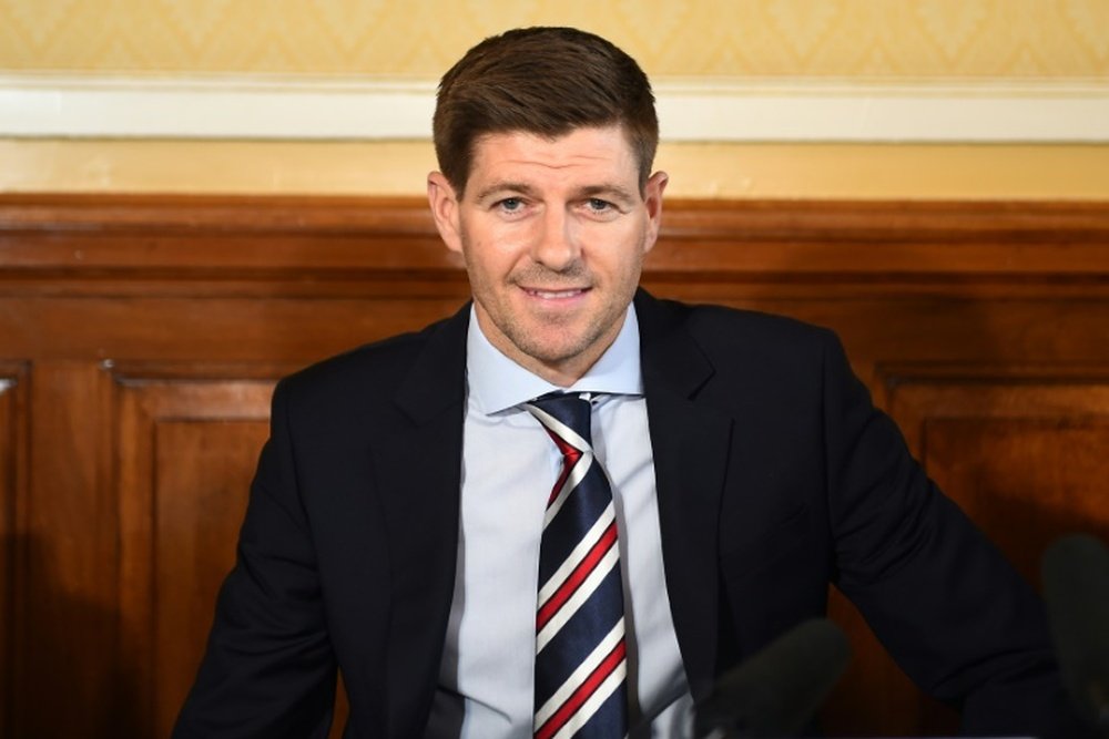Gerrard won his first competitive game as Rangers manager. AFP