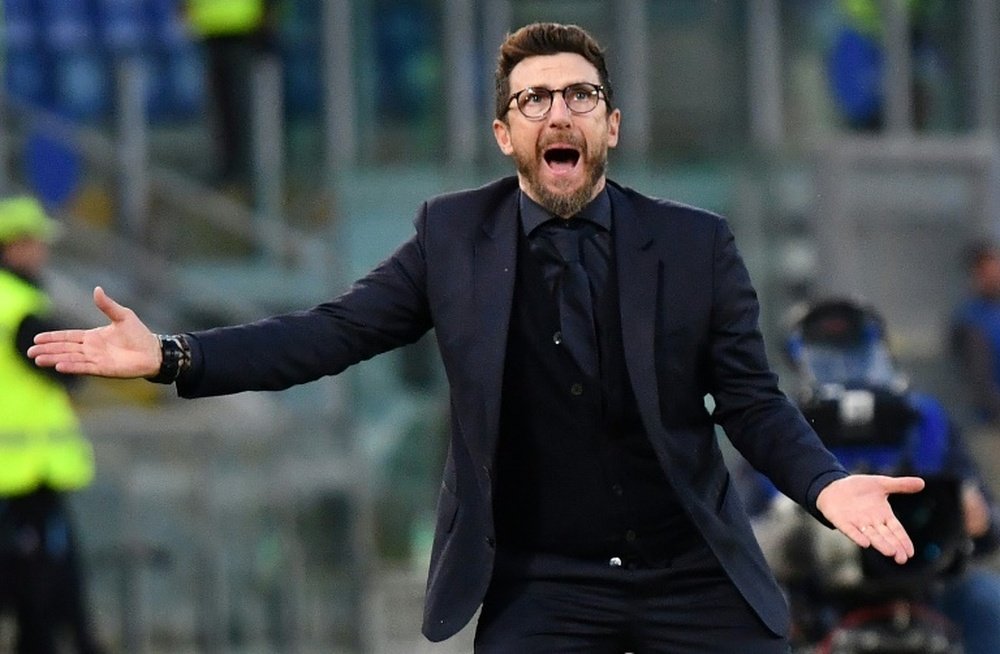 Di Francesco is hoping for a 'miracle' ahead of the second leg. AFP