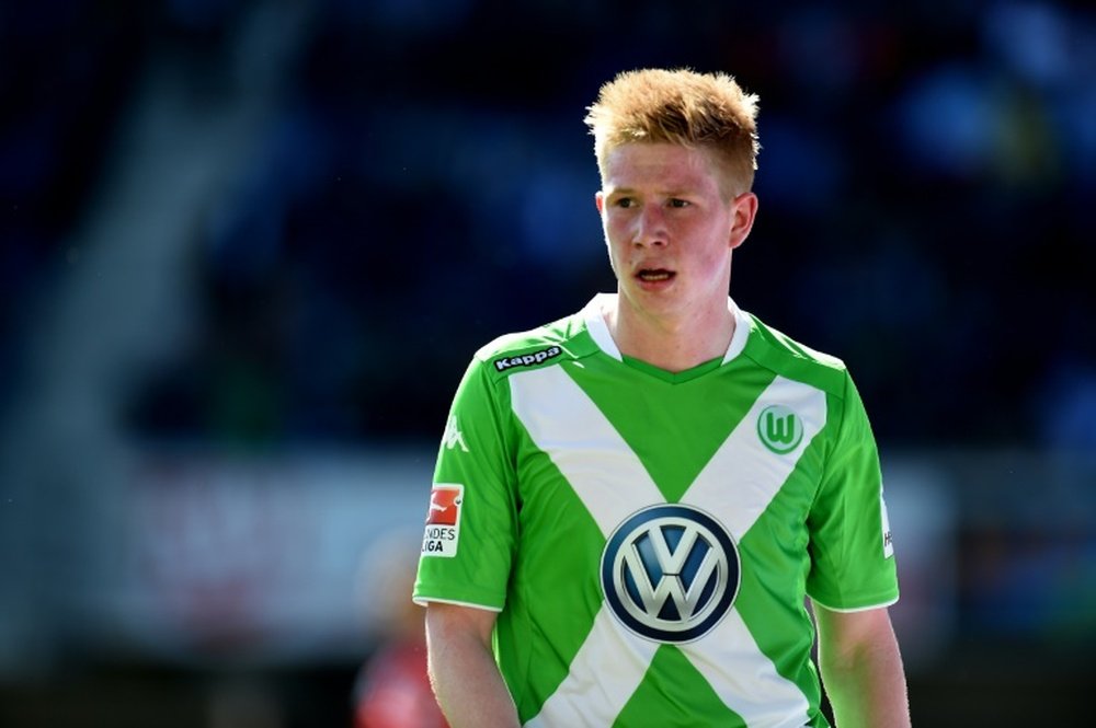 De Bruyne anotó un tanto con el Wolfsburgo ante el Stuttgarter Kickers. AFP
