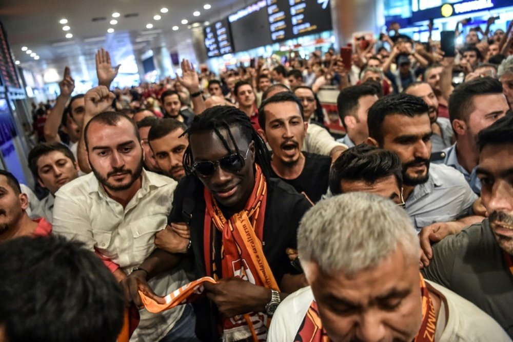 La recrue française de Galatasaray Bafétimbi Gomis à Istanbul. AFP
